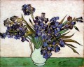 impressionistische Vase mit Iris Vincent van Gogh Blumen